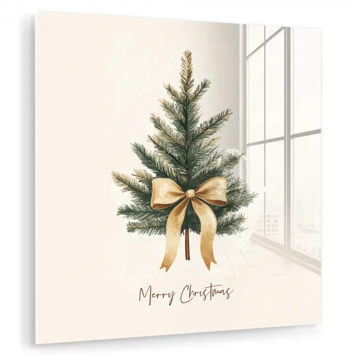 Kerstboom - Kerst - Merry Christmas - Beige plexiglas 5mm klein -zzzproduct_nieuw