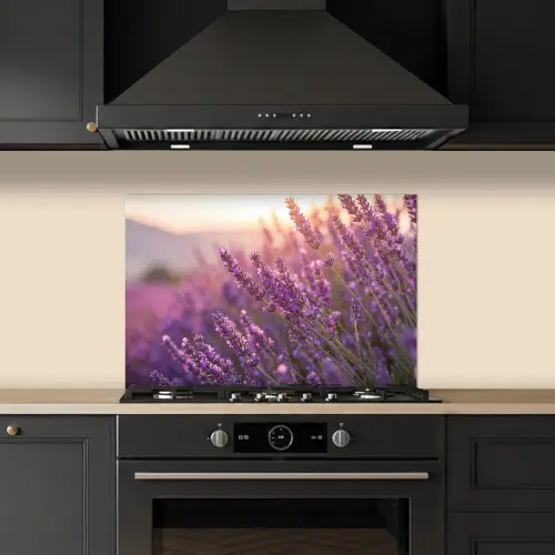 Lavendel - Paars - Zonlicht keuken achterwand spatscherm klein -sfeer1