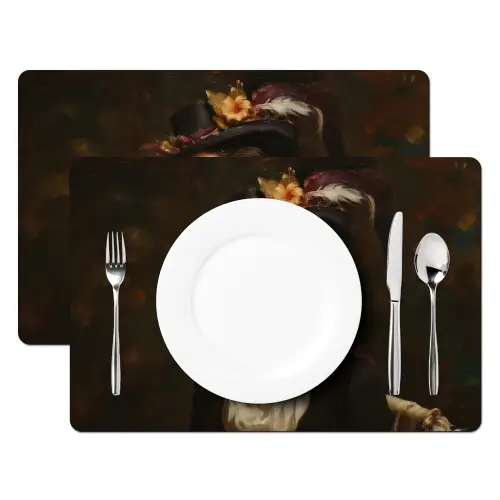 Vrouw - Victoriaans - Portret Placemat vinyl groot -zzsfeer2_Kitchenyeah-website