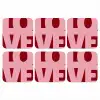 Love - Rood - Blokletters onderzetter kurk middel -3d