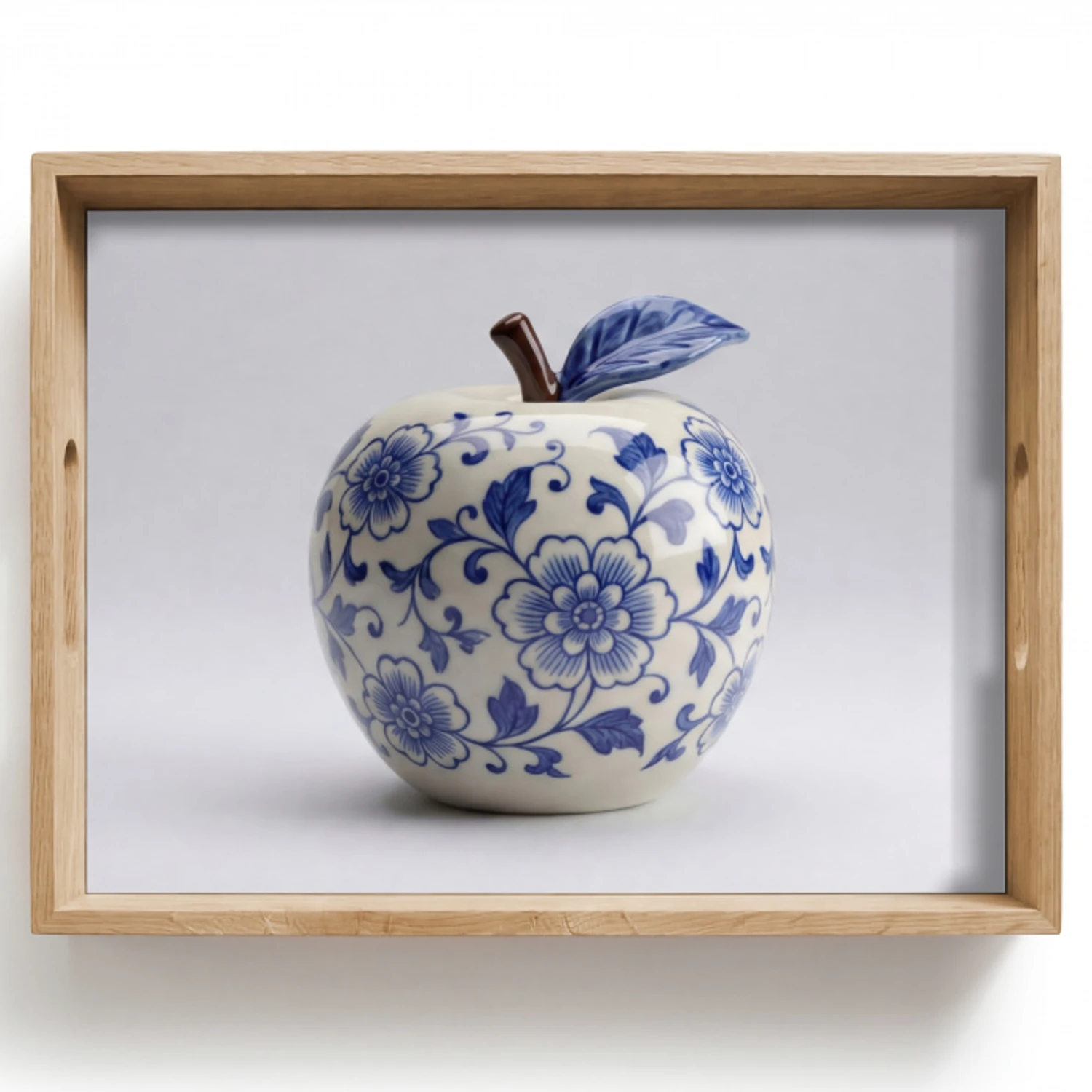 Appel - Blauw - Klassiek Dienblad Rechthoek middel -z3d_shopping