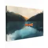 Bossen - Meer - Kano - Oranje canvas 2cm klein -z3d