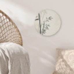 Japandi - Bamboe - Beige Akoestische PET Vilt - Rond klein -sfeer4