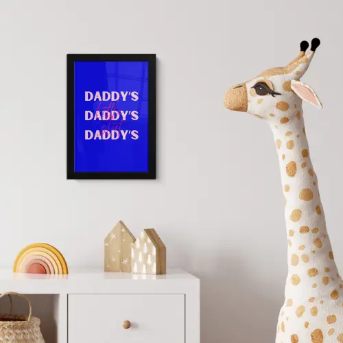 Blauw - Daddy's - Blokletters fotolijst zwart zonder passe partout klein -usfeer4_kinderkamer