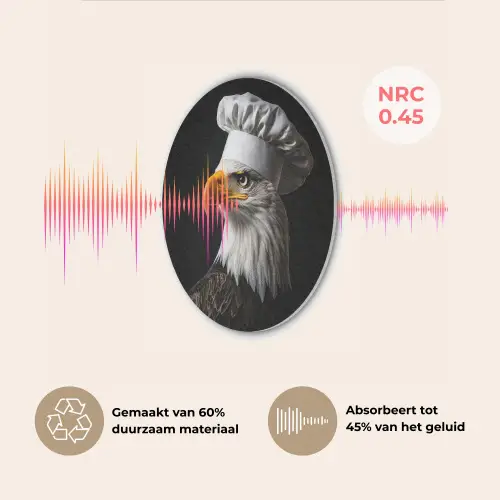 Arend -Amerika - Koksmuts - Vogel - Stoer Akoestische PET Vilt - Rond klein -USP_NL
