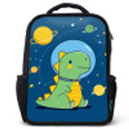 Dino - Ruimte - Planeten Rugzak - Zwart middel -3d