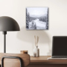 Rivier - Bevroren - Landschap - Winter aluminium wit klein -sfeer5