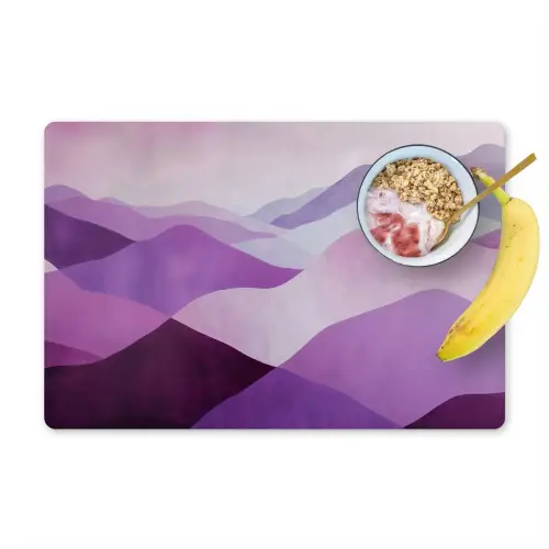 Abstract - Heuvels - Landschap - Paars Placemat vinyl groot -zzzproduct_Kitchenyeah-website