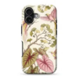 Vogels - Tropisch - Botanisch - Roze Toughcase MagSafe Apple iPhone 17 klein -3d