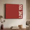 Schuin - Loveyou - Rood Textielframe zwart klein -sfeer3