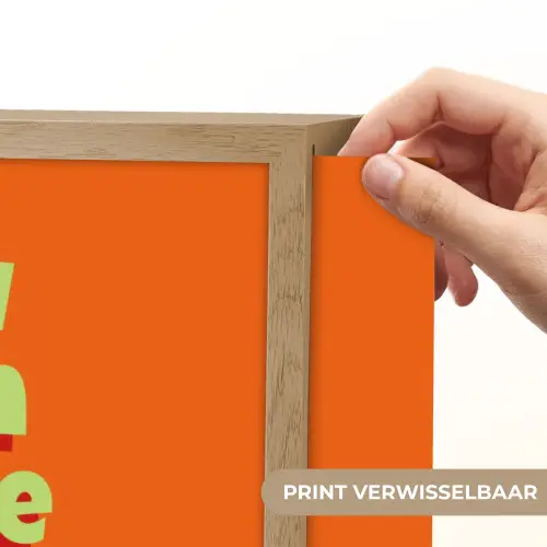 Slow down you're doing fine - Oranje - Simple Light Box met batterij (Wandlamp) middel -USP_websiteprintNL
