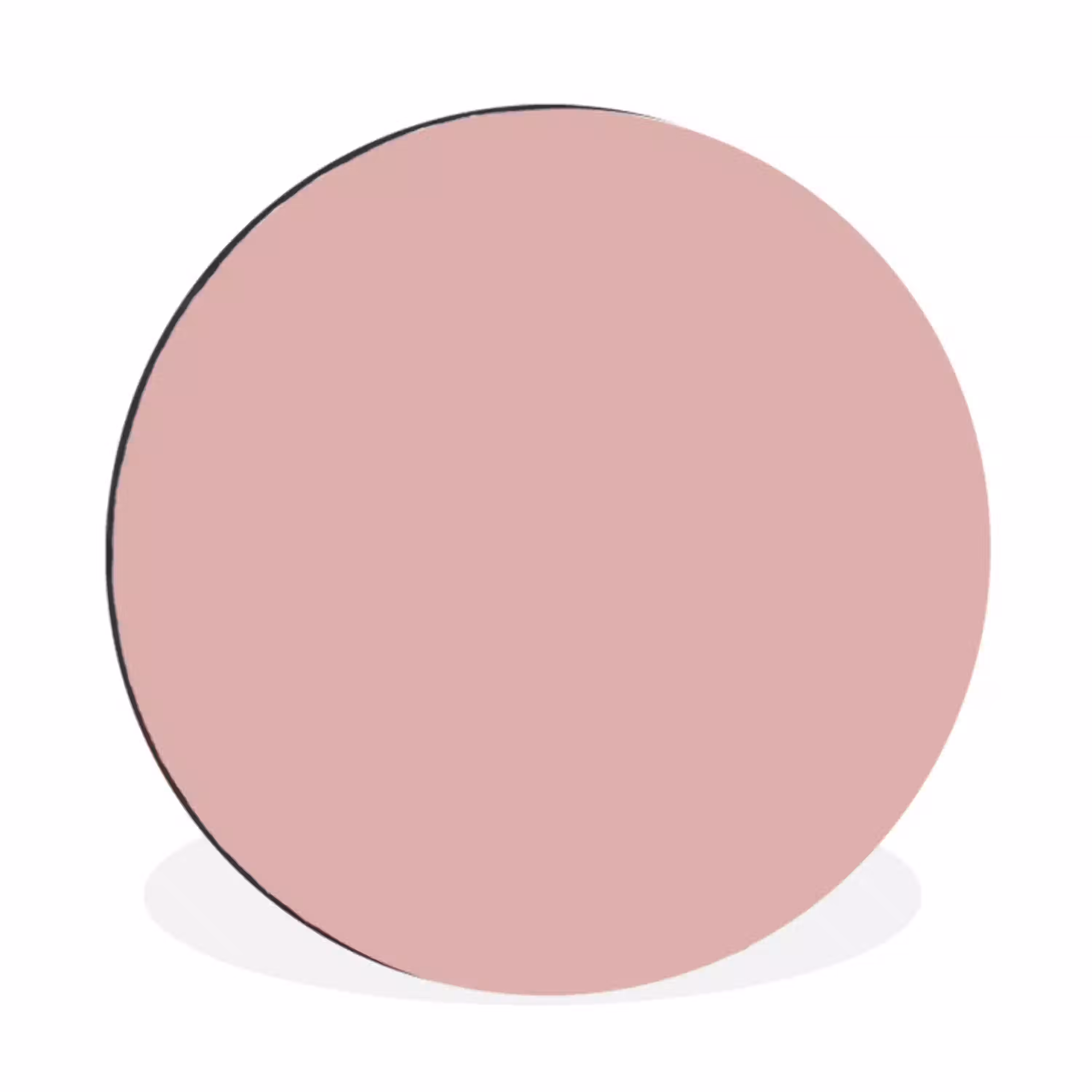 Soft - Blush - Roze Wandcirkel aluminium klein 190 -3d