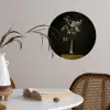 Bloembollen - Wit - Vaas - Minimalistisch Wandcirkel behangsticker klein -sfeer3