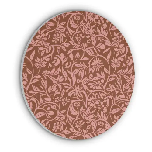 Bloemen - Print - Roze Akoestische PET Vilt - Rond klein 838 -3d