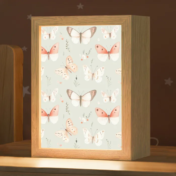 Vlinder - Patroon - Pastel Light Box met kabel klein -zzz_3d_website