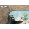 Bloesem - Bladeren - Lichtblauw Placemat vinyl groot -closeup