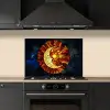 Mozaïek - Glas - Maan - Donkerblauw keuken achterwand spatscherm klein -sfeer1