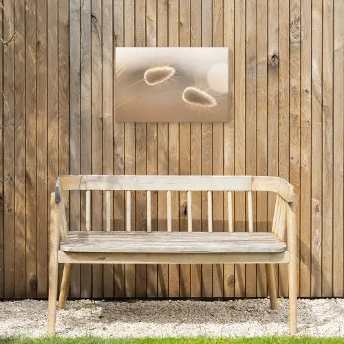 Hazestaartgras - Graanharen - Zonlicht Tuinposter op houten frame 2 cm dik klein -sfeer4