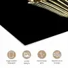 Cupcake - Eten - Goud - Zwart poster papier klein -closeup_NL