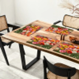 Bloemenveld - Klaprozen - Kleurrijk Placemat vinyl groot -zzsfeer4_Kitchenyeah-website
