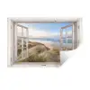 Doorkijk - Zee - Strand - Duinen Muursticker klein -3d