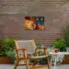 Silhouetten - Abstract - Zon - Maan Tuinposter op houten frame 2 cm dik klein -sfeer3