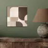 Geometrisch - Geweven structuur - Modern aluminium wit klein -sfeer2