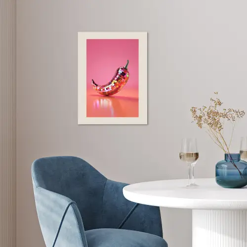 Disco - Peper - Roze poster papier klein -sfeer3