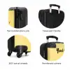 Escar-Go - Geel NBS - Handbagage koffer - Kinderen Unisex middel zzzzzzzbolletjes_ENG