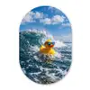 Badeend - Stoer - Golven Wandcirkel Ovaal Forex klein -3d