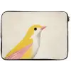 Vogel - Minimalistisch - Geel laptophoes neopreen klein -zkaufland3dotto
