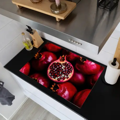 Granaatappel - Rood - Fruit Inductie beschemer met haakjes klein -sfeer1