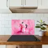 Roze - Verf - Coffee keuken achterwand spatscherm klein -sfeer2
