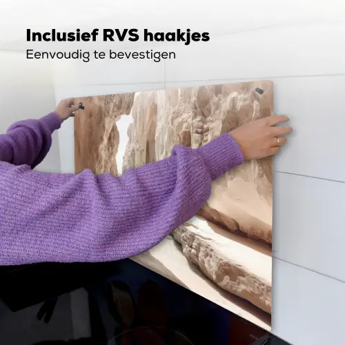 Rotsen - Zee - Zand - Kloof Inductie beschemer met haakjes middel -ky-ophangen-nl