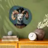 Geit - Hoorns - Kokskleding Wandcirkel Organisch Forex 3mm klein -sfeer2
