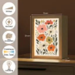 Veldbloemen - Stengels - Blaadjes - Groen Light Box met kabel (Tafellamp) klein -USP_websiteoverzichtNL