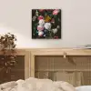 Stilleven met bloemen in een glazen vaas - Schilderij van Jan Davidsz. de Heem aluminium wit klein -sfeer3