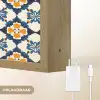 Klassiek - Geometrisch - Blauw Light Box met batterij (Wandlamp) middel 907 -USP_websiteoplaadbaarNL