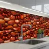 Rode - Glans -Stenen keuken achterwand 2 middel 871 -3d_schuin
