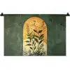 Plant - Bloemen - Wit Wandkleed katoen klein -zz3d