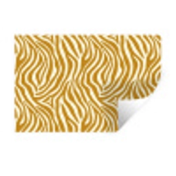 Zebra - Klassiek - Oker - Geel Muursticker klein 286 -3d
