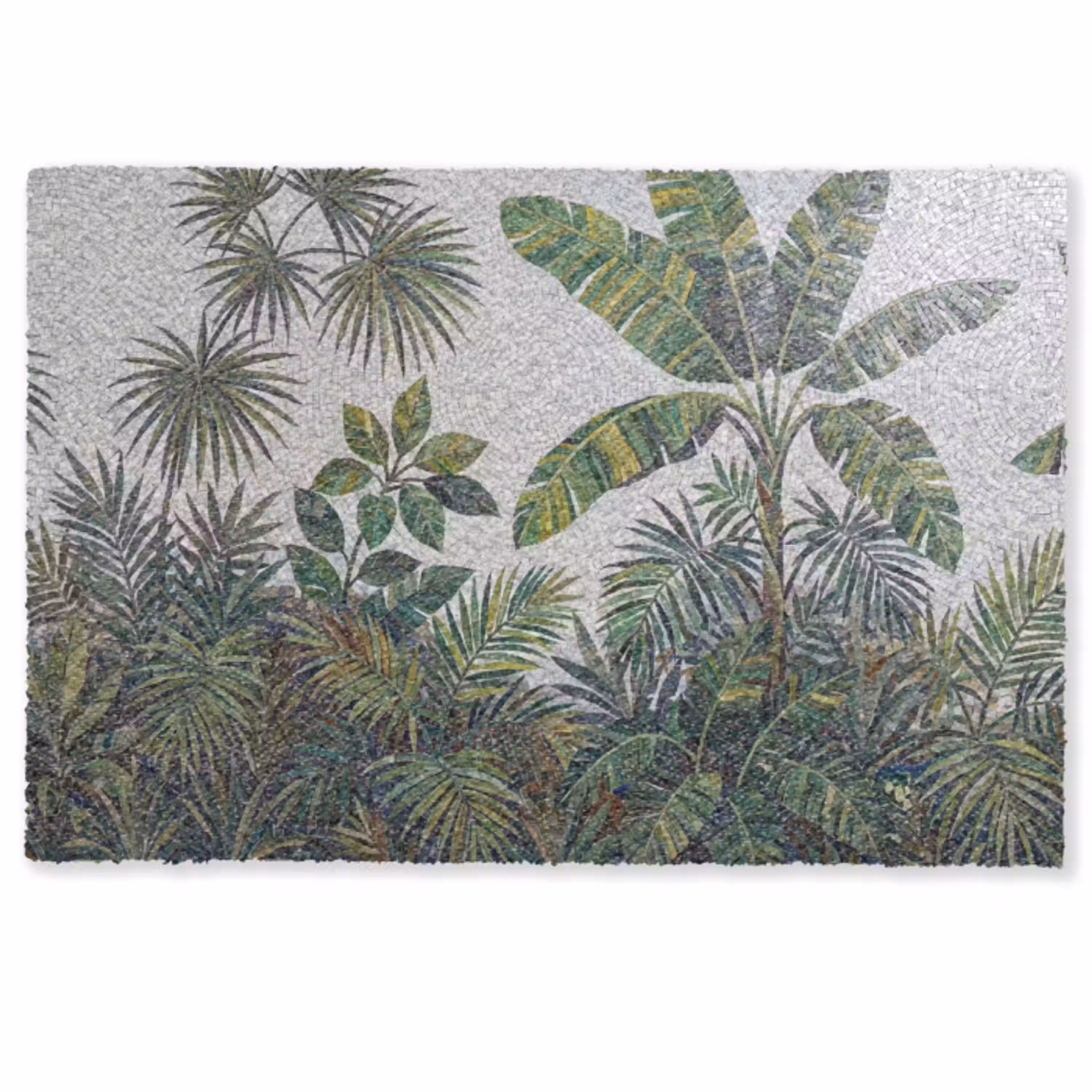 Planten - Tropisch - Mozaïek - Groen - Natuur Deurmat klein -zkaufland3d