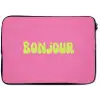 Roze - Groene bonjour - Organisch laptophoes neopreen klein -zkaufland3dotto