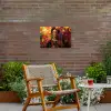 Vrouw - Bloemen - Papegaai - Schilderachtig Tuinposter op houten frame 2 cm dik klein -sfeer3