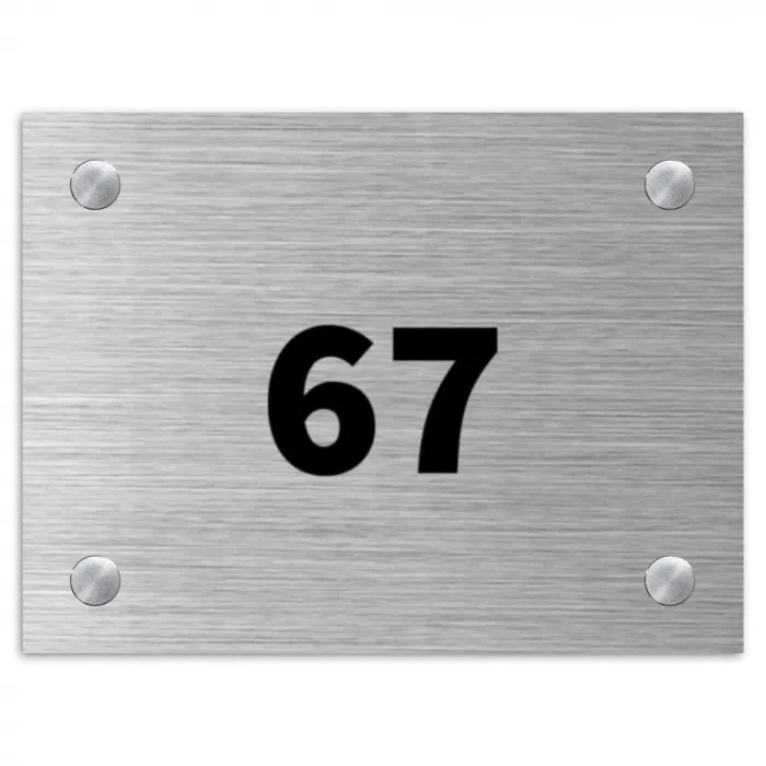 Metaal - Traditioneel Naambord Rechthoek middel -3d