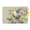 Gele kuifkaketoe - paradijsvogelbloemen - Groen Placemat vinyl groot -zzzproduct_Kitchenyeah-website