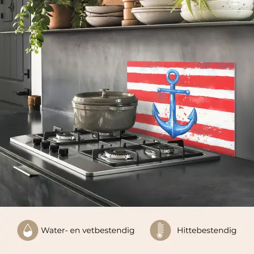 Anker - Verfspatten - Rood - Blauw keuken achterwand spatscherm klein -usp_NL