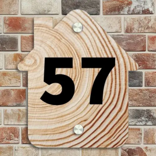 Holzmaserung - Traditionell Naambord Huisje klein -sfeer6