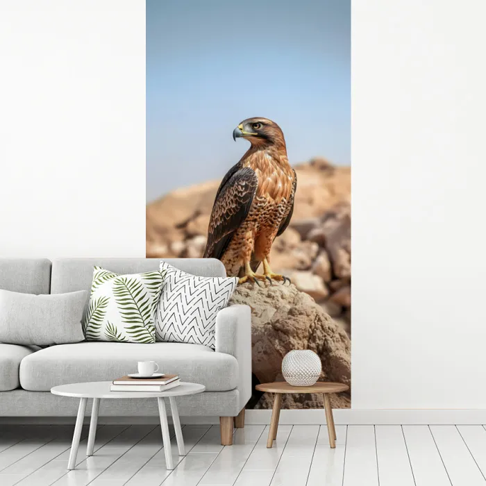 Valk - Vogel - Rots - Macht fotobehang vinyl groot -woonkamer