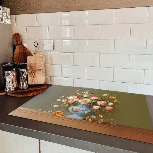 Neutral - Bloemen - Boeket - Vaas Inductie beschermer vinyl 3mm klein -sfeer3